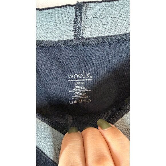 Woolx Men's Large Black 100% Merino Wool Thermal Base Layer Leggings - Picture 4 of 9